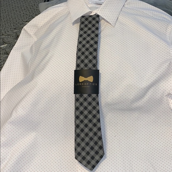 LORD OF TIES Other - LORD OF TIES Black Grey Men’s Tie by Kisban Patel